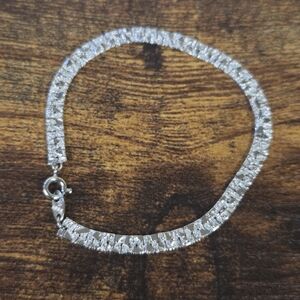 Trifari Silvertone Diamond Cut Bracelet